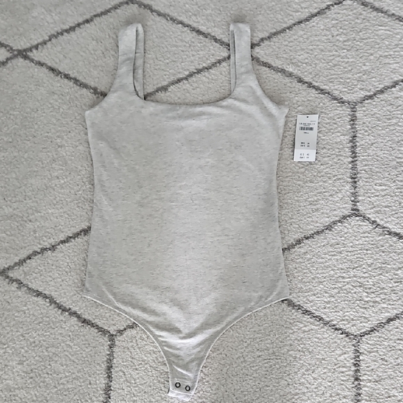 Abercrombie & Fitch Tops - NWT Abercrombie S Gray Cotton-Blend Seamless Fabric Tank Bodysuit